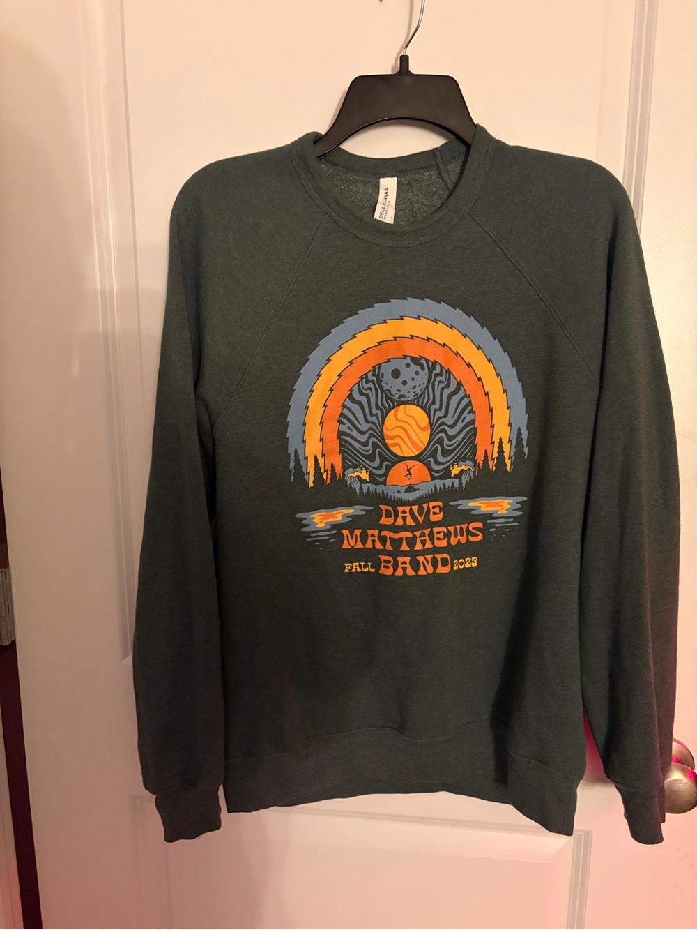 Men's Dave Matthews Band Crewneck fleece tour Sweatshirt - Dark Green